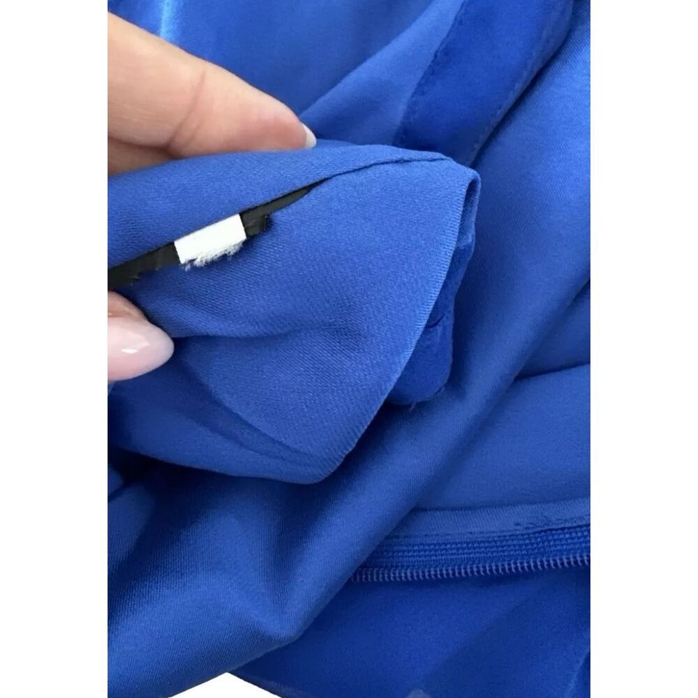 BALENCIAGA Blue Silk Vintage Knee Length Sleeveless Dress Size Small 2010 - Picture 12 of 13